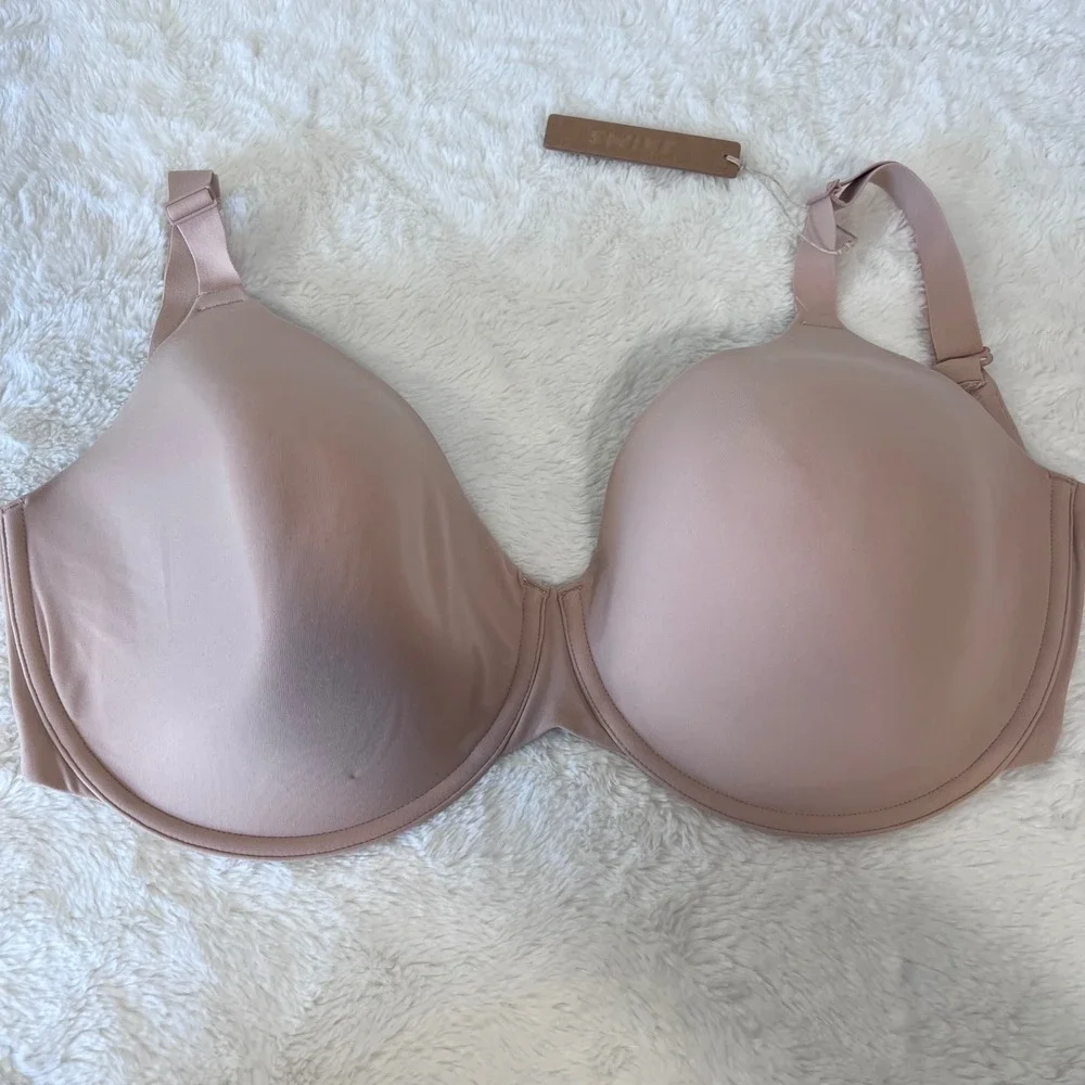 Skims Women's Fits Everybody T-Shirt Demi Bra Mica Tan 34H BR-UWR-2294 NWT - Picture 3 of 10
